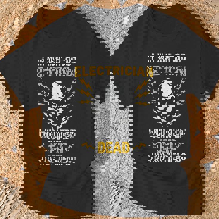 メンズ 電気工事士 電気 おもしろ電気工事士 Tシャツ 高齢者への贈り物