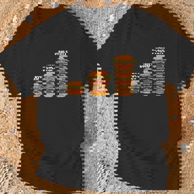 面白い バーグ バーガー バージェスト バーガー ハンバーガー チーズバーガー Tシャツ 高齢者への贈り物