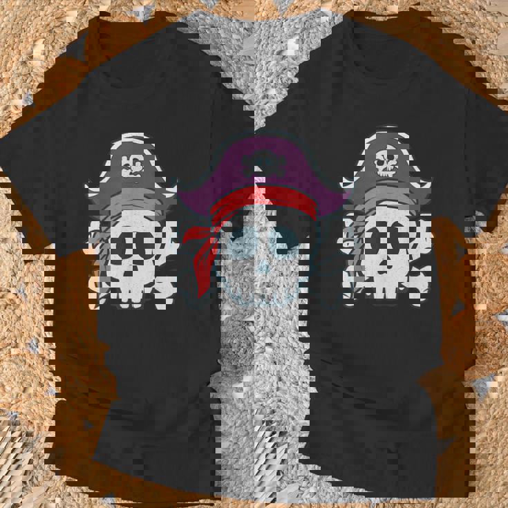 面白い 海賊 漫画 スカル ハロウィン Tシャツ 高齢者への贈り物