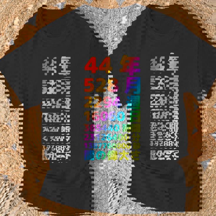 面白い44歳の誕生日の古いメーター 面白い44歳のギフト 女性 男性 面白い電卓 44歳の誕生日のギフト Tシャツ 高齢者への贈り物