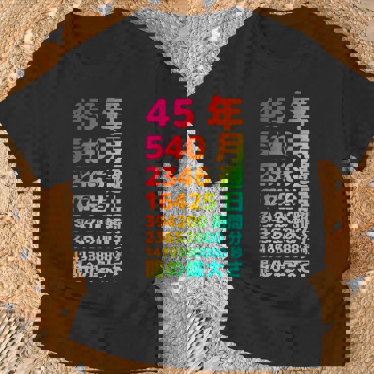 面白い45歳の誕生日の古いメーター 面白い45歳のギフト 女性 男性 面白い電卓 45歳の誕生日のギフト Tシャツ 高齢者への贈り物