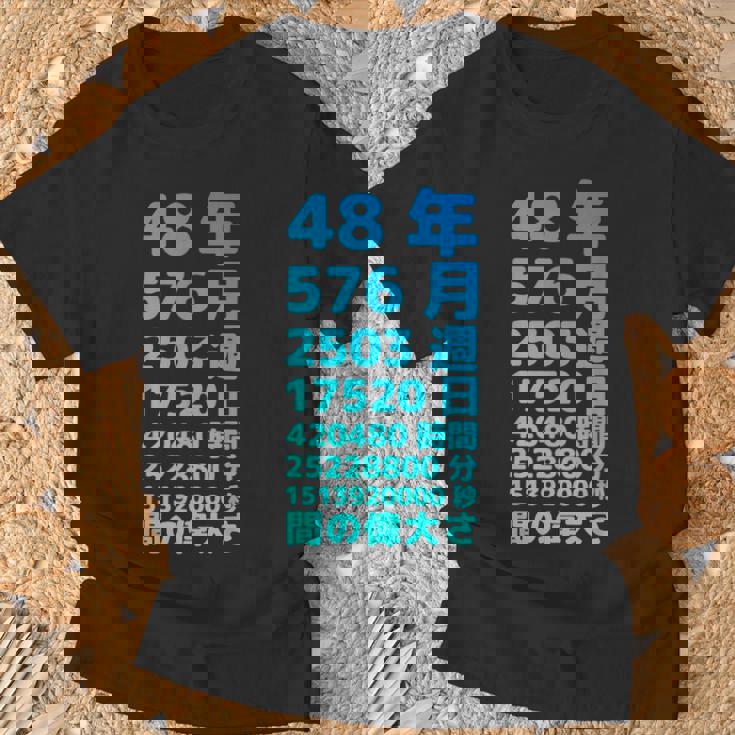 面白い48歳の誕生日の古いメーター 面白い48歳のギフト 女性 男性 面白い電卓 48歳の誕生日のギフト Tシャツ 高齢者への贈り物