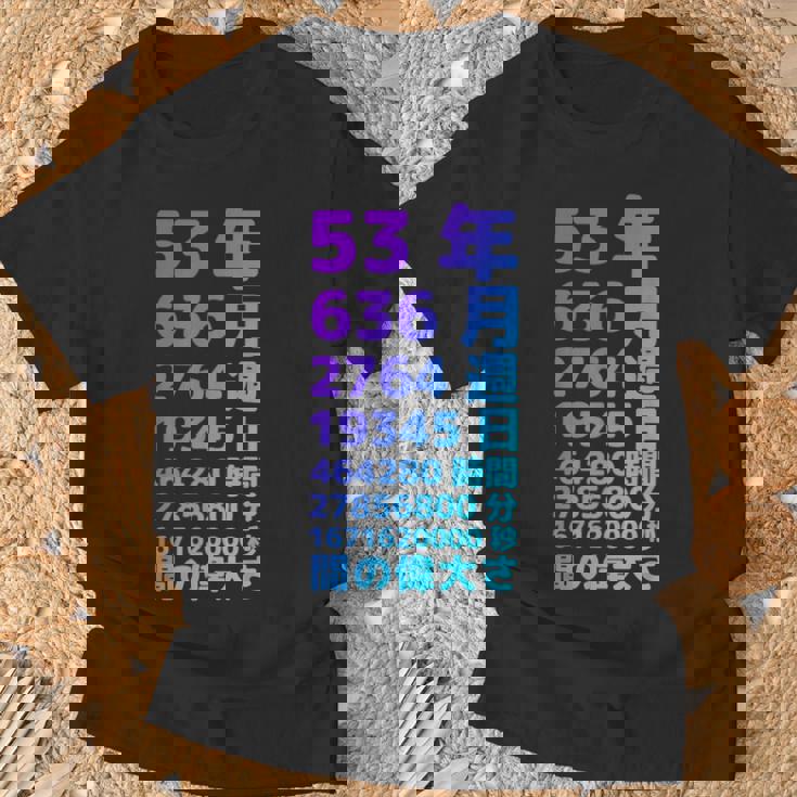 面白い53歳の誕生日の古いメーター 面白い53歳のギフト 女性 男性 面白い電卓 53歳の誕生日のギフト Tシャツ 高齢者への贈り物