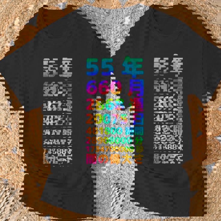 面白い55歳の誕生日の古いメーター 面白い55歳のギフト 女性 男性 面白い電卓 55歳の誕生日のギフト Tシャツ 高齢者への贈り物