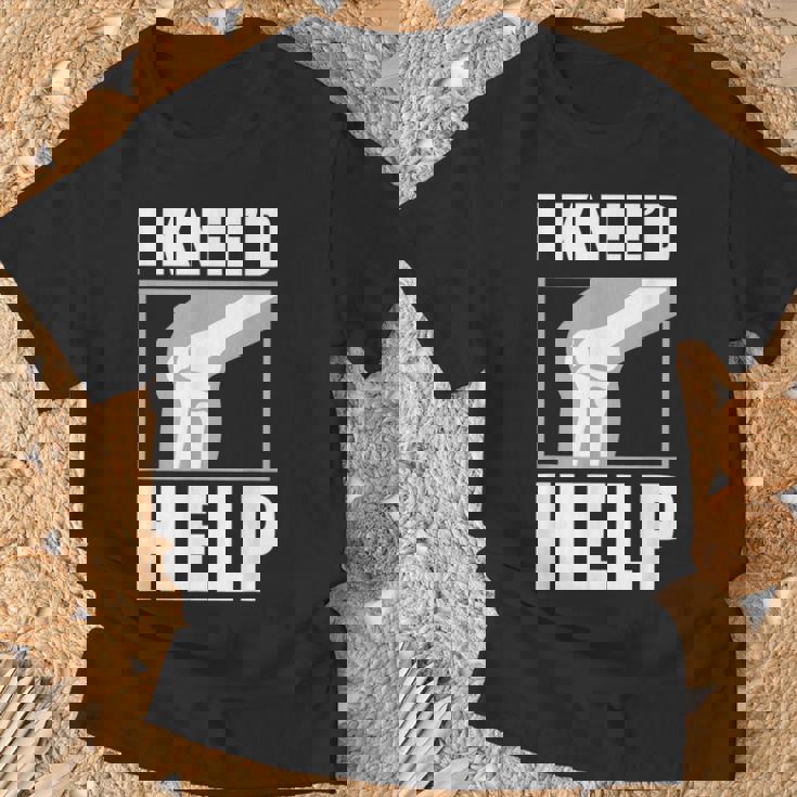 面白いacl膝手術 I Kneed Help 膝半月板ギフト Tシャツ 高齢者への贈り物