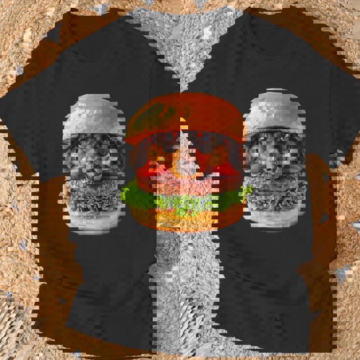 面白いtシャツ ダックスフンド 犬 ハンバーガー メンズ グッズ かわいい おもしろ 面白い 服 ネタ Tシャツ 高齢者への贈り物