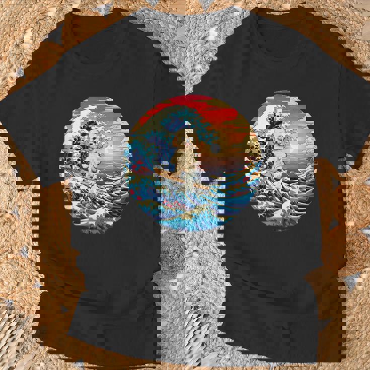 面白いtシャツ トイプードル イヌ メンズ 犬好き グッズ かわいい おもしろ 面白い 服 ネタ サーフィン Tシャツ 高齢者への贈り物