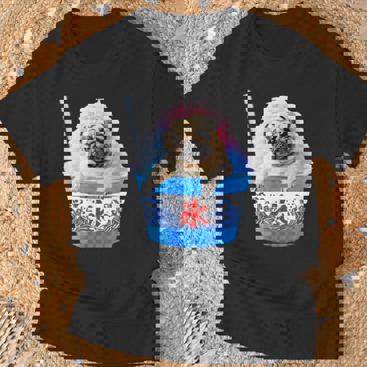 面白いtシャツ パグ かき氷 イヌ メンズ 犬好き グッズ かわいい おもしろ 面白い 服 ネタ 夏 Tシャツ 高齢者への贈り物