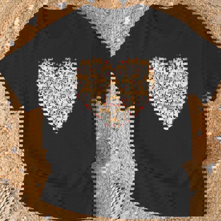 面白いtシャツ 柴犬 ハート イヌ わんこ メンズ 犬好き グッズ かわいい おもしろ 面白い 服 ネタ Tシャツ 高齢者への贈り物