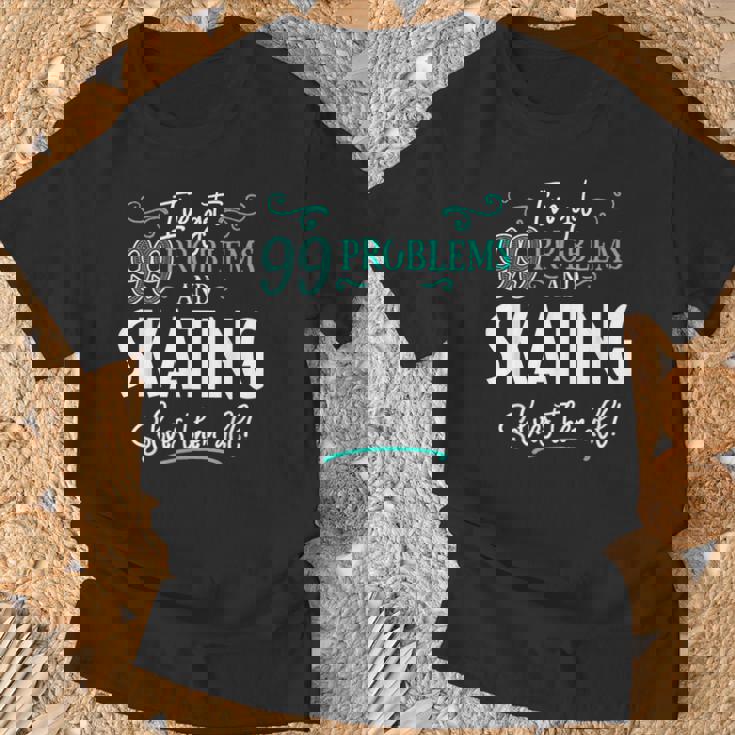 面白いスケートグラフィック I've Got 99 Problems Tシャツ 高齢者への贈り物