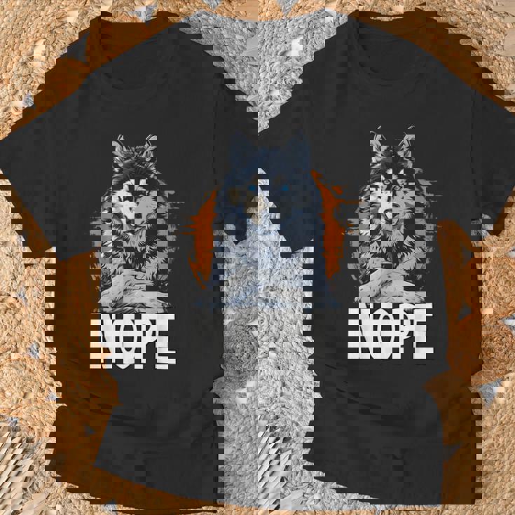 面白いハスキー T、犬の飼い主のための面白い犬の散歩服 Tシャツ 高齢者への贈り物