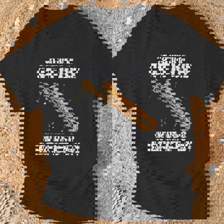 面白いバリトンサックスのデザイン私はサックスを持っています Tシャツ 高齢者への贈り物