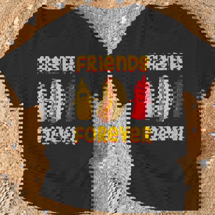 面白いホットドッグソーセージ ケチャップ&マスタード I ホットドッグ Tシャツ 高齢者への贈り物