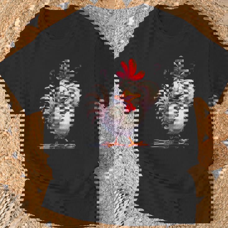 面白い動物、友人や家族のための素晴らしいチキン Tシャツ 高齢者への贈り物