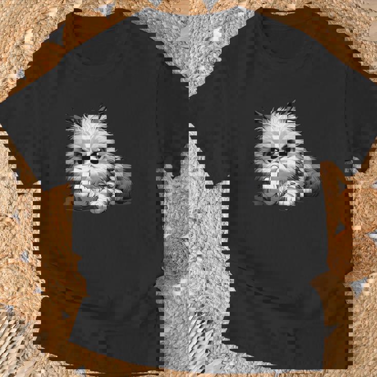 面白い猫 中指 皮肉 いたずらな 発言 Tシャツ 高齢者への贈り物