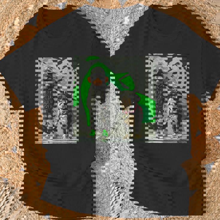 面白い猿と犬のグラフィックストリートウェアクールなデザイン 男性用 Tシャツ 高齢者への贈り物