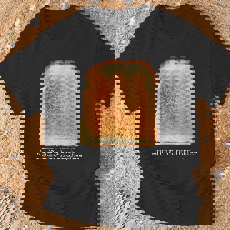 食パン トースト 食べ物 思考 おもしろい グルテンフリー ノベルティ Tシャツ 高齢者への贈り物