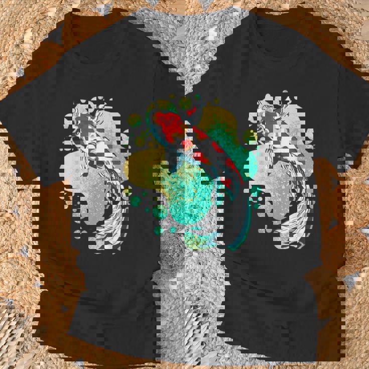 鯉 鯉 ジャパン 鯉 魚 エステ ベイパーウェーブ Tシャツ 高齢者への贈り物