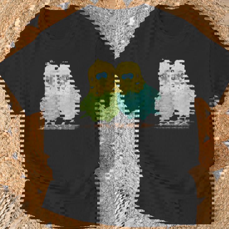 鳥 インコ かわいい ペット おもしろ 動物 イラスト Tシャツ 高齢者への贈り物