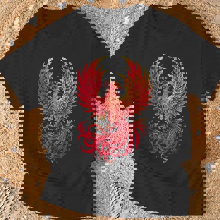 鳳凰 神話 鳥 ライズ 若返り 火の鳥 Tシャツ 高齢者への贈り物