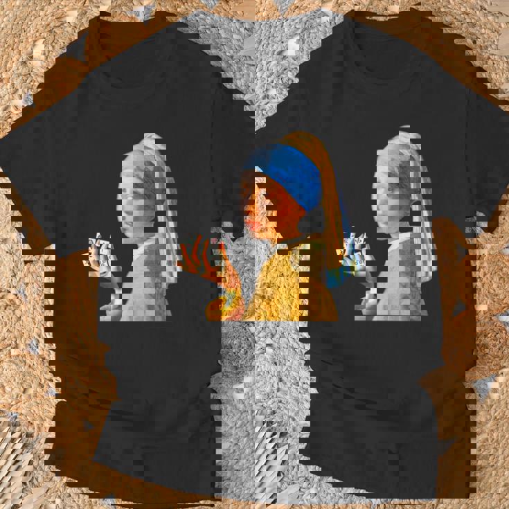 麻雀 牌 おもしろ ネタ フェルメール グッズ 服 面白いtシャツ 面白い メンズ 雀士 プレゼント おしゃれ Tシャツ 高齢者への贈り物