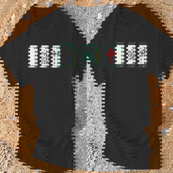 麻雀 白 發 中 Mahjong 麻雀牌 発 Tシャツ 高齢者への贈り物