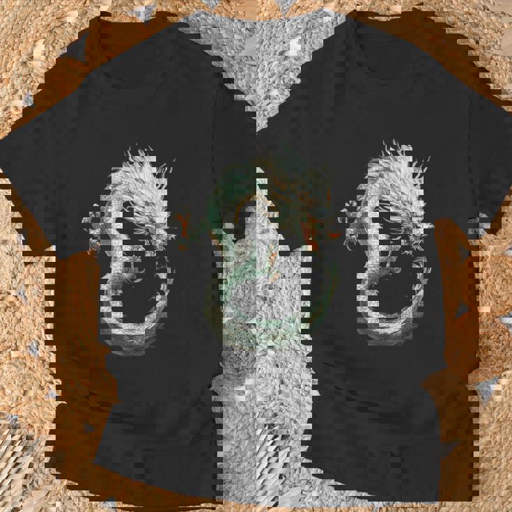 龍人 龍神 ドラゴンモチーフ 神話芸術 龍神竜 Tシャツ 高齢者への贈り物