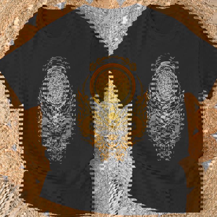 龍体文字フトマニ図 幸運 Tシャツ 高齢者への贈り物