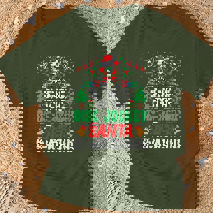 Be Nice To The Disc Jockeyanta Dj Disc Jockey Christmas Tシャツ 高齢者への贈り物