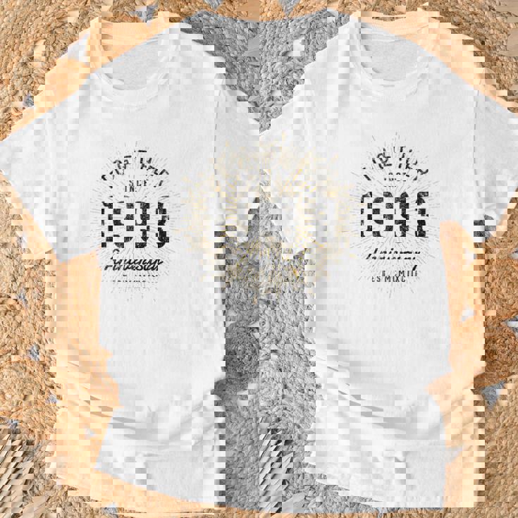 1993年から一緒にいるカップルの記念日のデザイン Tシャツ 高齢者への贈り物