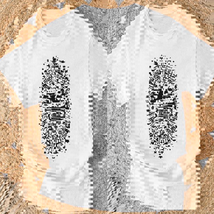 2トーン スカトランペット奏者 サムプリント Tシャツ 高齢者への贈り物