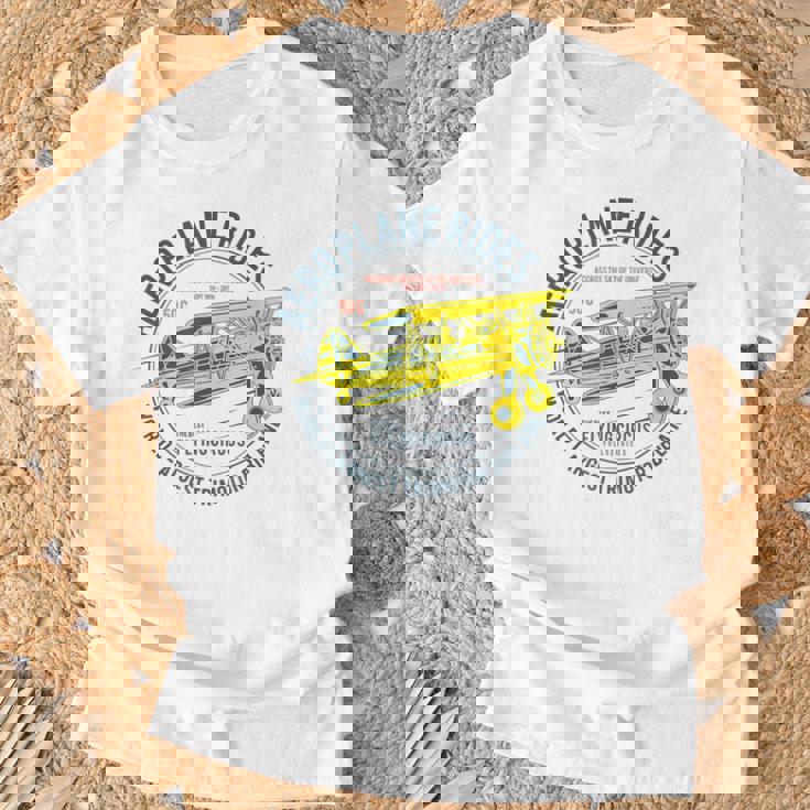 Aeroplane Rides カスタム フライングサーカス 複葉機 Tシャツ 高齢者への贈り物