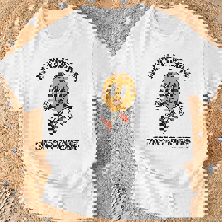 All You Need Is Love And Cookies レトロ 70年代 かわいい ハッピークッキー 長袖tシャツ Tシャツ 高齢者への贈り物