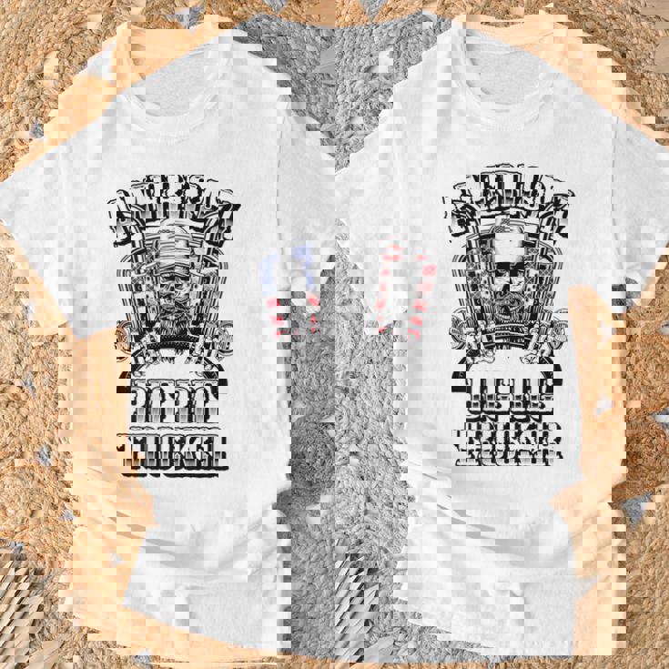 American Big Rig Trucker Heavy Haulage バックプリント Tシャツ 高齢者への贈り物