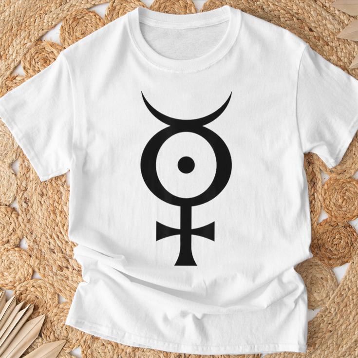 Antichristuperstaratanique Industriel Mercureymbole Noir T-Shirt Cadeaux pour les vieillards