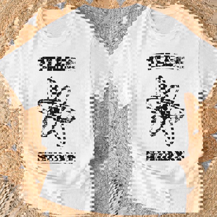 Big Bang Theory ロゴ チーム シェルドン アトム ライト Tシャツ 高齢者への贈り物