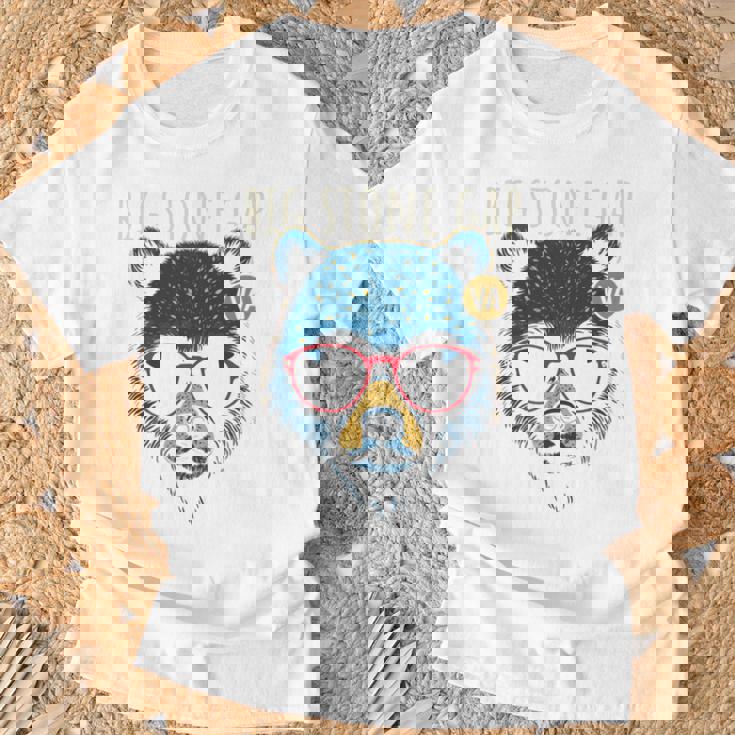 Bigtone Gapirginia Cool Bear サングラスデザイン 長袖tシャツ Tシャツ 高齢者への贈り物