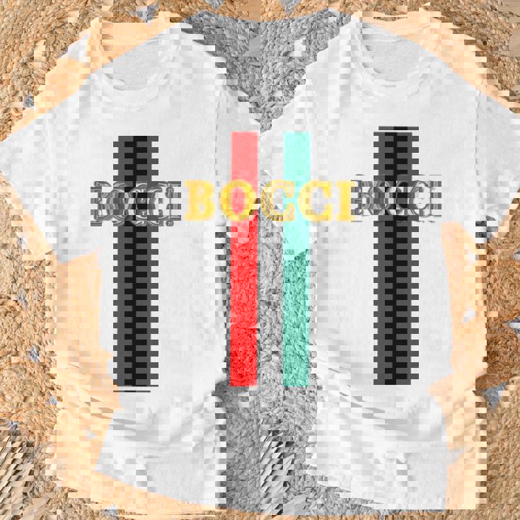 Bocci ぼっち《フェイクゴールド ロゴ》緑 赤 ライン【変なデザイン屋さん】陰キャ オタク ブランド パロディ 面白 長袖tシャツ Tシャツ 高齢者への贈り物