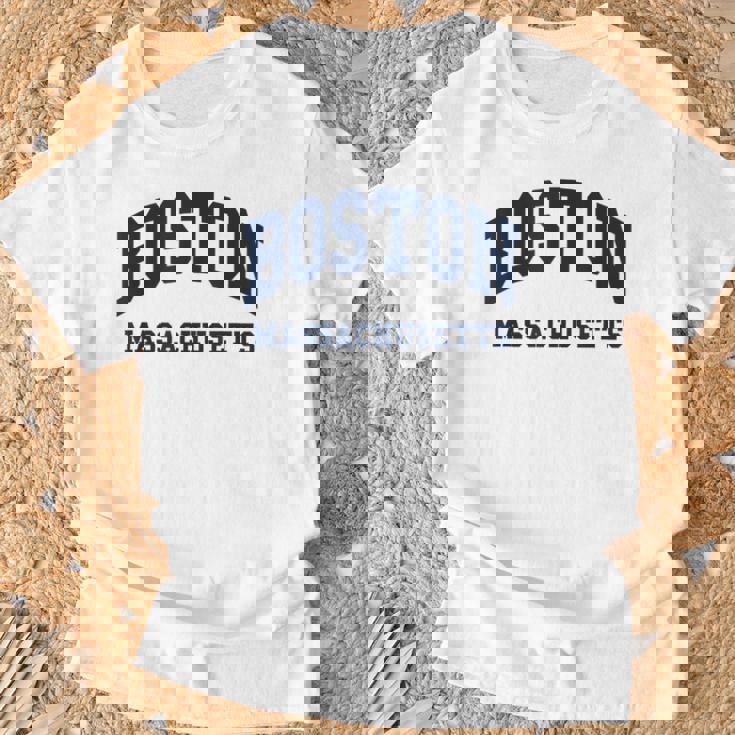 Boston Massachusetts Throwback Classic Tシャツ 高齢者への贈り物
