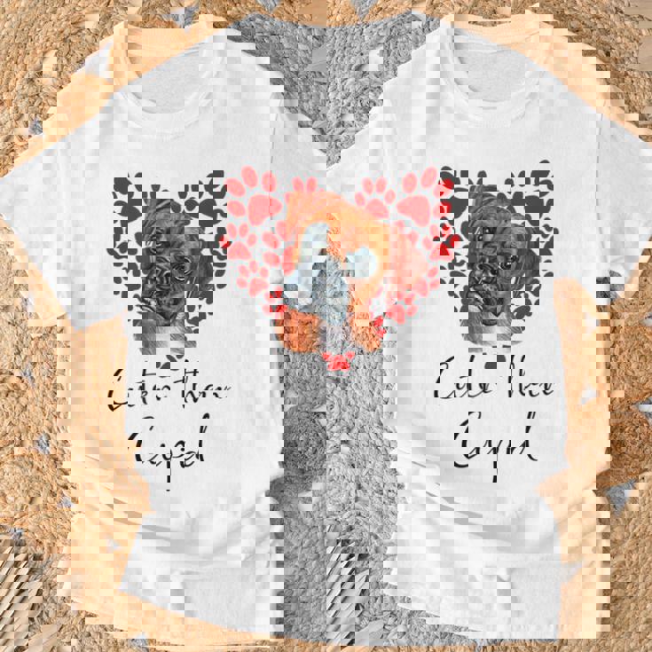 Boxer Dog Cuter Than Cupidalentines Day ボクサー犬 Tシャツ 高齢者への贈り物