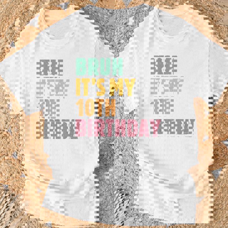 Bruh Es Mi Décimo Cumpleaños Retro Cumpleaños De 10 Años Camiseta unisex Regalos para ancianos