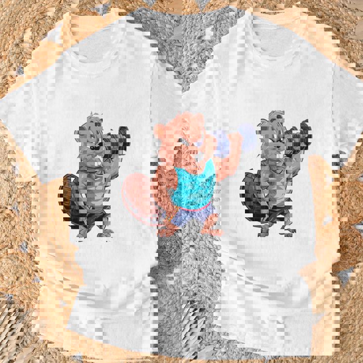 Bóbr Kurwa Gym Fitness Meme ボディービルダー&パンパー 長袖tシャツ Tシャツ 高齢者への贈り物