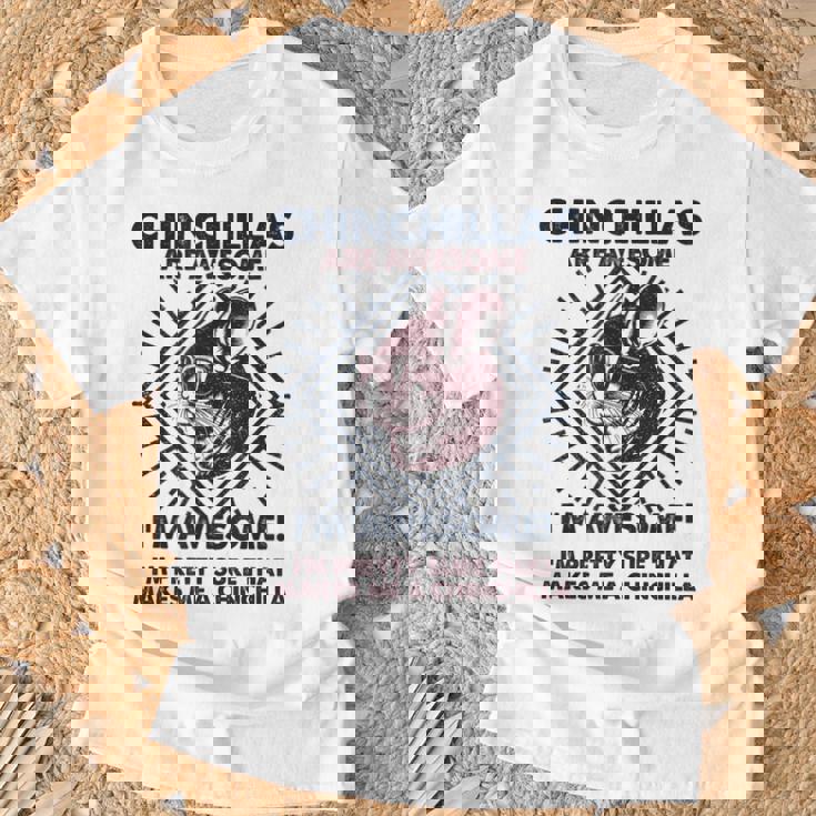 Chinchillas Are Awesome 面白いチンチラママパパ Tシャツ 高齢者への贈り物