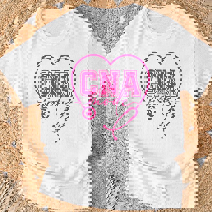 Cna認定看護助手患者ヘルスケア ピンク Tシャツ 高齢者への贈り物