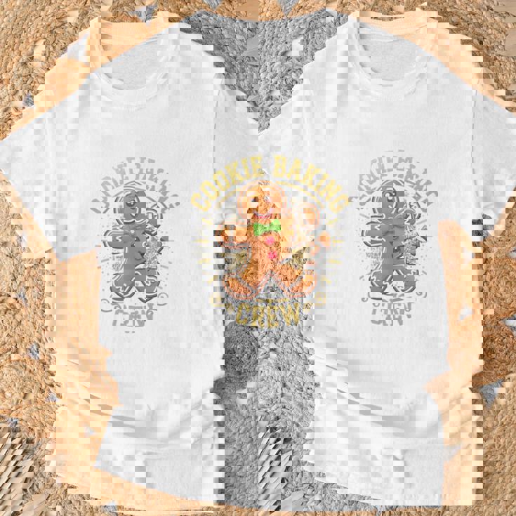 Cookie Baking Crew ジンジャーブレッドマン おもしろクリスマスベーキング 長袖tシャツ Tシャツ 高齢者への贈り物