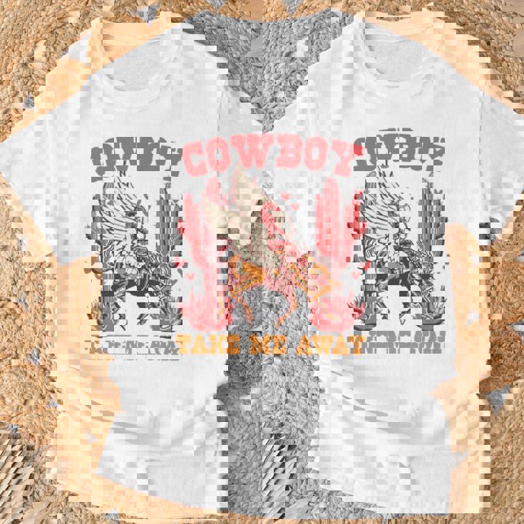 Cowboy Take Me Away ウエスタンバレンタインデー 長袖tシャツ Tシャツ 高齢者への贈り物