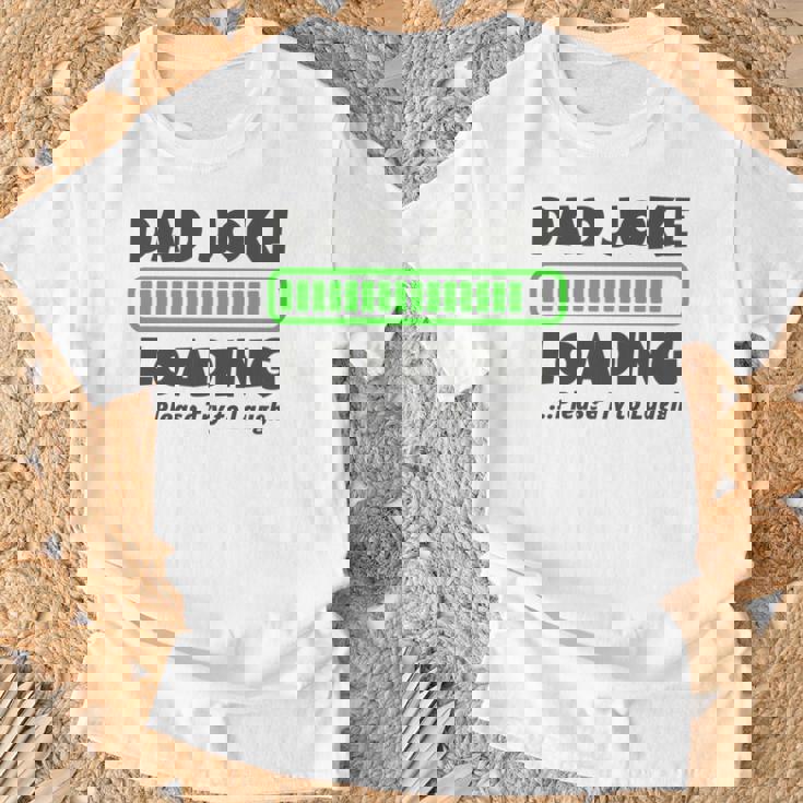 Dad Joke Loading Please Try To Laugh 面白い父の日 長袖tシャツ Tシャツ 高齢者への贈り物