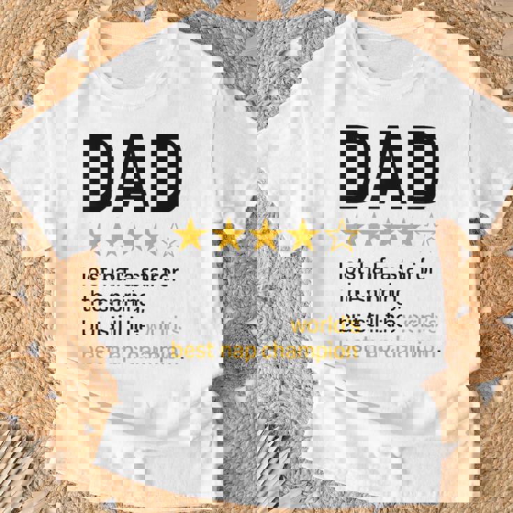 Dadtar Rating いびきジョーク 世界最高のお昼寝チャンピオン Tシャツ 高齢者への贈り物