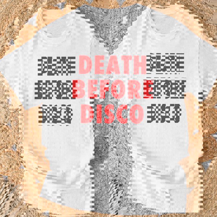 Death Before Disco Inspired メンズ レディース 80年代レトロ Tシャツ 高齢者への贈り物