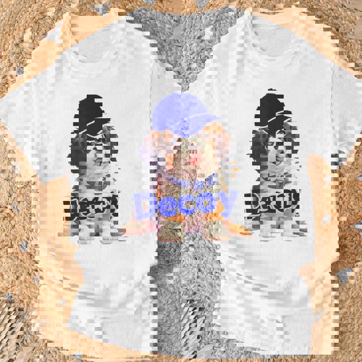 Decoy 愛犬 子犬 デコピン Decoy Kooikerhondje Puppy Tシャツ 高齢者への贈り物